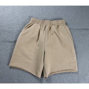 New MESHKI Womens Shorts XS Beige Tan Almond Paloma Long Cotton
